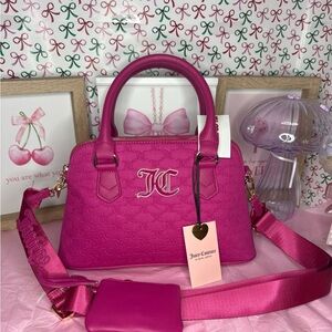 Juicy Couture Raspberry "Team Juicy Forever" Satchel